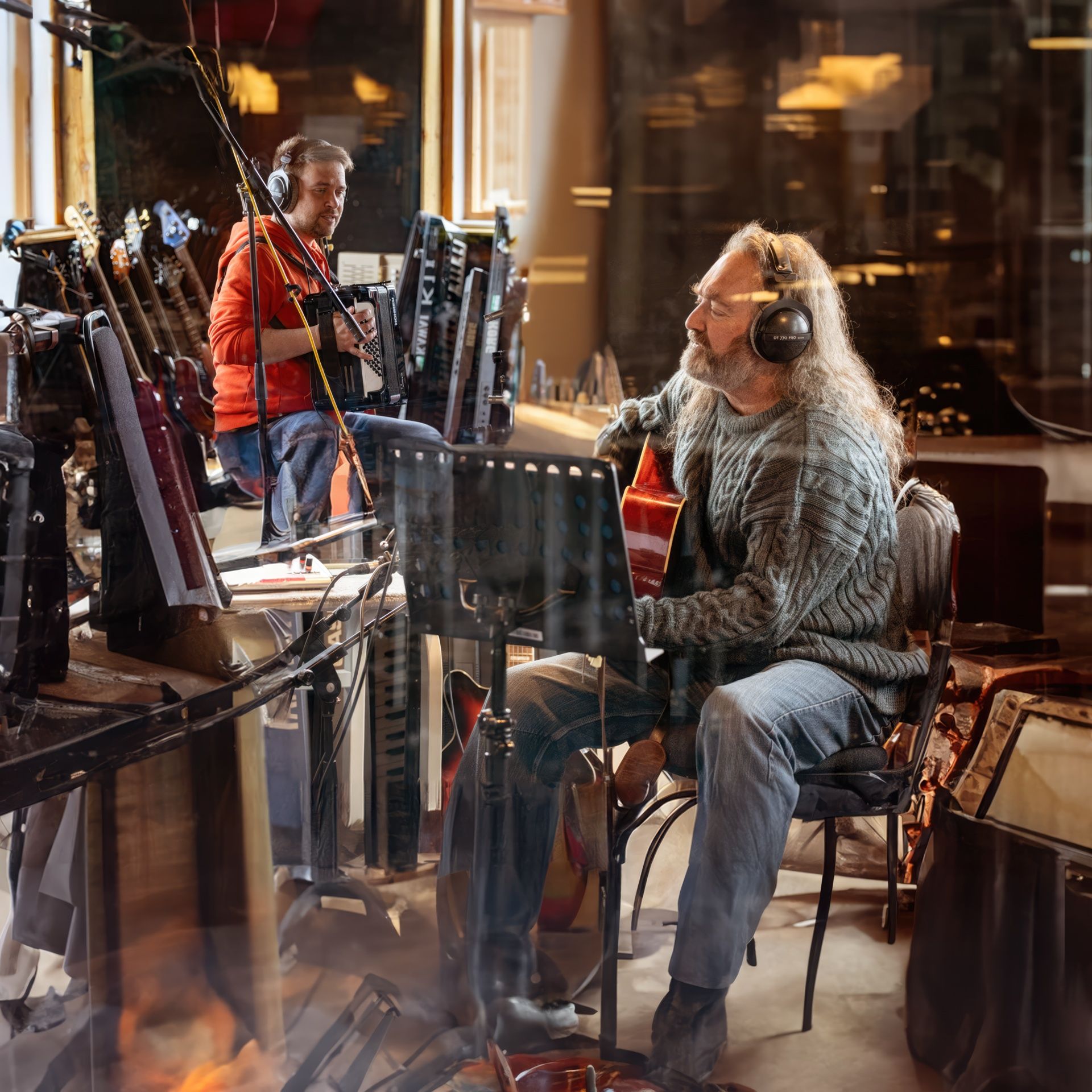 Martin and Co producer in production room